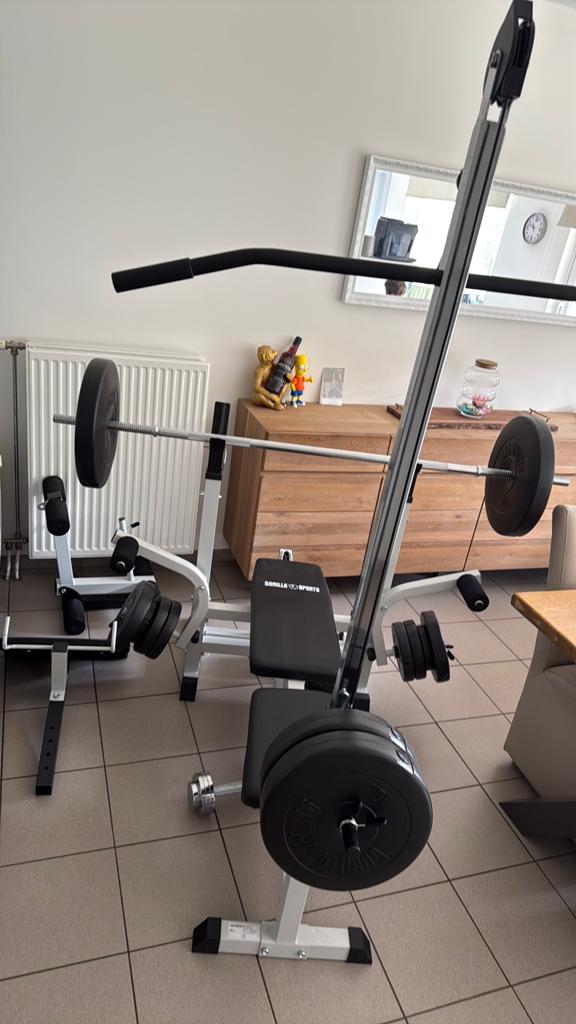 Gorilla Sports halterbank / fitnesstoestel, Sport en Fitness, Ophalen, Nieuw, Krachtstation