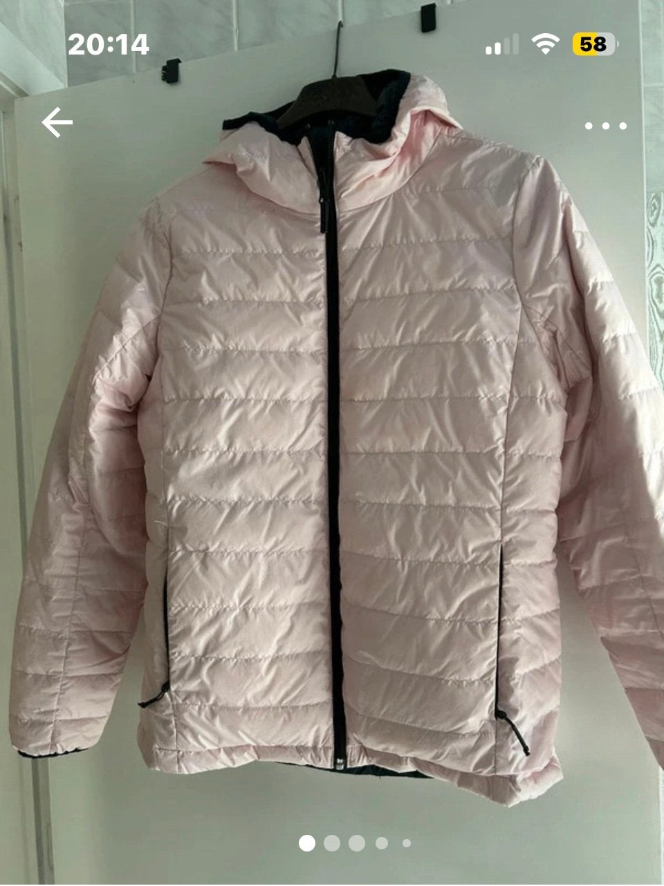 Donsjas blauw/ roze, Ophalen, Zo goed als nieuw, Blauw