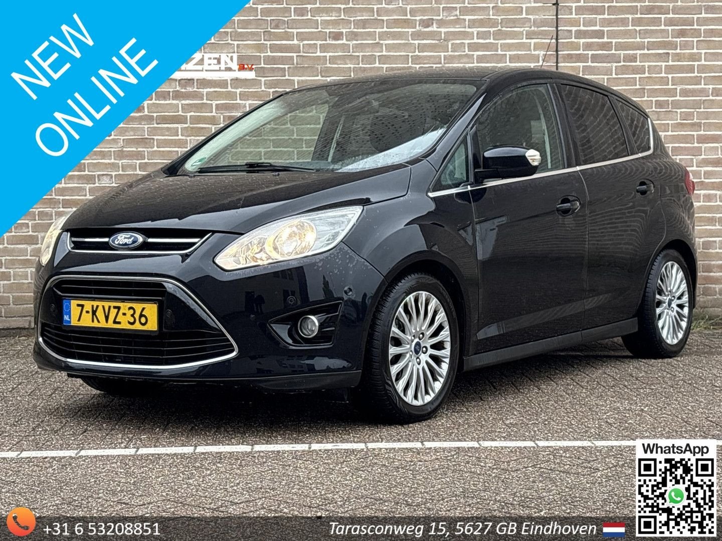 Ford C-Max 1.6 TDCi Lease Titanium | Camera | Keyless | Clim, Auto's, Ford, Monovolume, Electronic Stability Program (ESP), Zwart