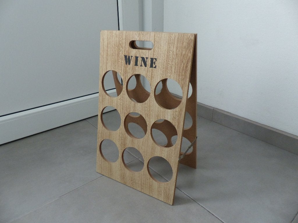 Joli casier à vin en bois - bon état !, Maison & Meubles, Enlèvement ou Envoi, Comme neuf, 5 à 15 bouteilles, Bois