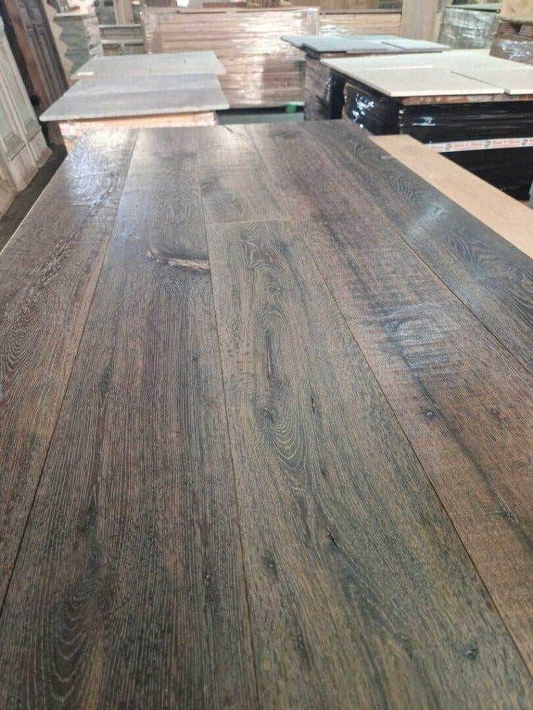 UNIQUE ; PARQUET VINTAGE EN CHÊNE VIEILLI,, Jardin & Terrasse, Pots de fleurs, Enlèvement