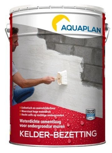 Aquaplan Kelder-bezetting cementcoating waterdicht 5 kg, Enlèvement, Utilisé, Peinture, 5 à 10 litres