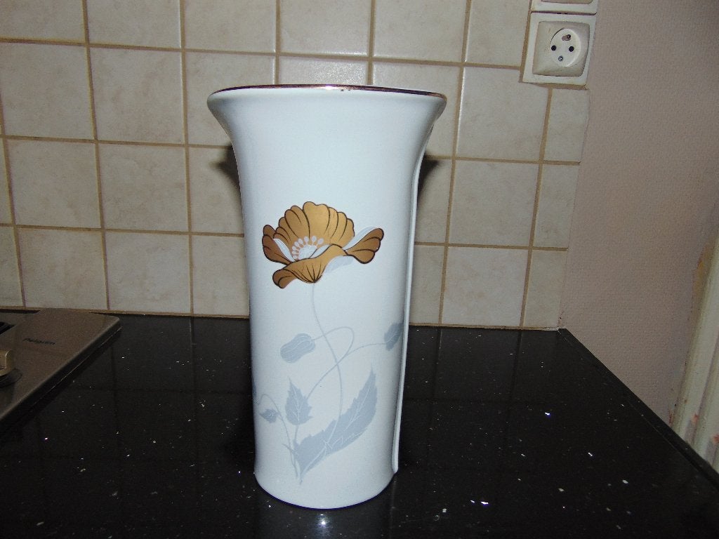 Vaas 'Porcelanas Del Ampurdan' 25 cm, Ophalen of Verzenden, Gebruikt, Wit, 25 cm