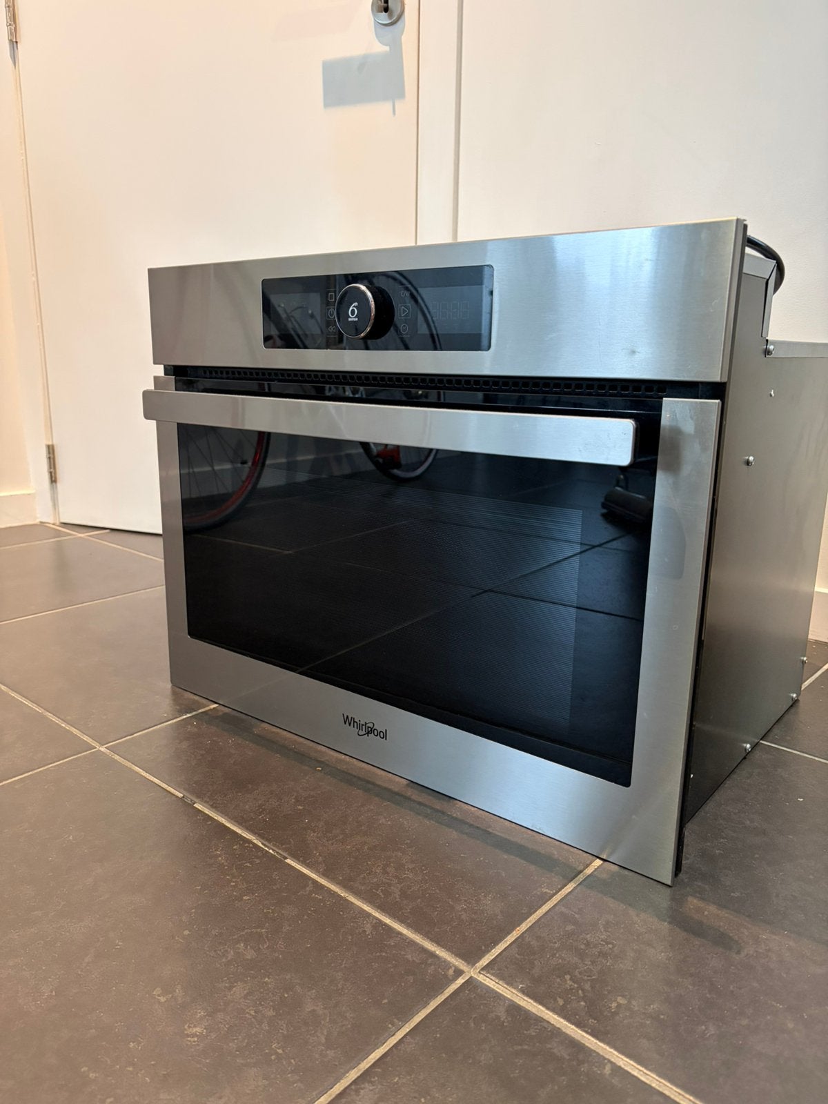 WHIRLPOOL 6th Sense Combi Microgolfoven, Ophalen, Gebruikt, Inbouw, Draaiplateau