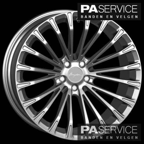 Nw 21 inch Breyton breedset Silver voor BMW 5 G30 Conti&TPMS, Velg(en), -, -, -