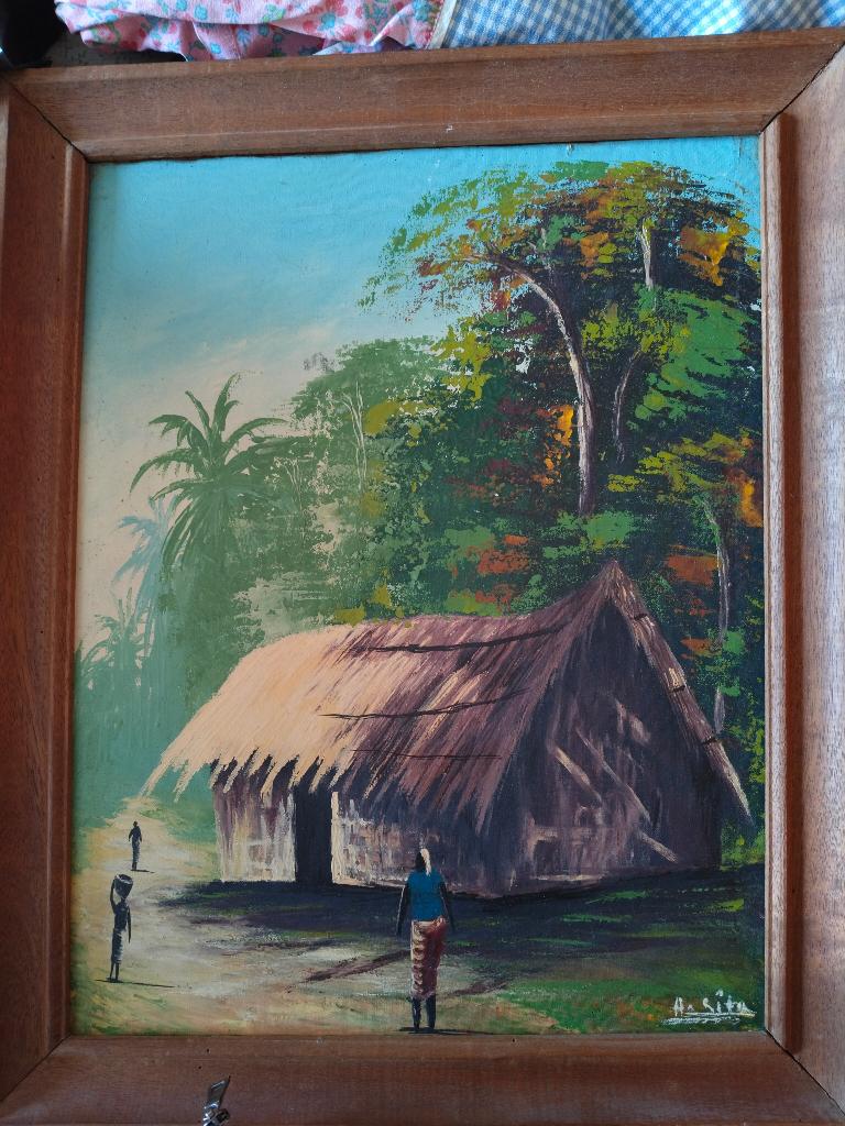 Tableau art africain signé A. Sita, Antiquités & Art, Enlèvement ou Envoi