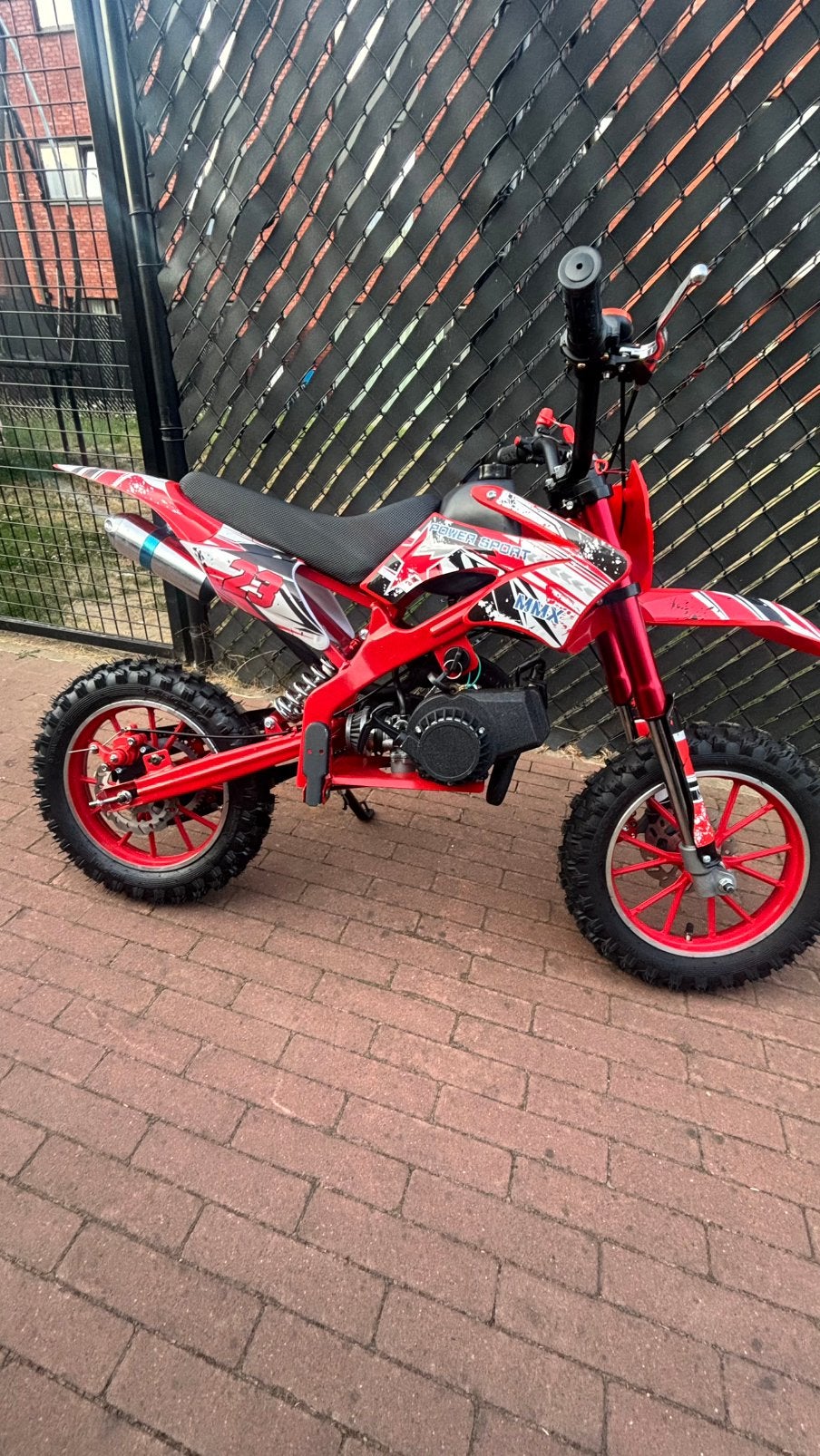 Nieuwe 49cc Mini Crossmotor – Rood & Oranje, Ophalen, Nieuw, Schijfrem, 49 cc