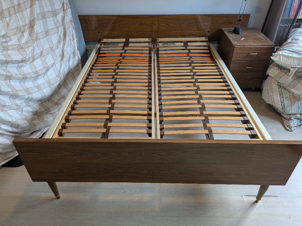lit double, Maison & Meubles, 140 cm, Brun, Enlèvement, Utilisé