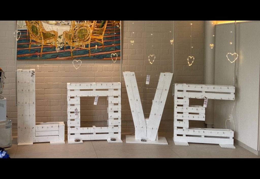 Letters voor Trouwfeest, Huis en Inrichting, Woonaccessoires | Tekstborden en Spreuken, Ophalen, Zo goed als nieuw, Letters en cijfers