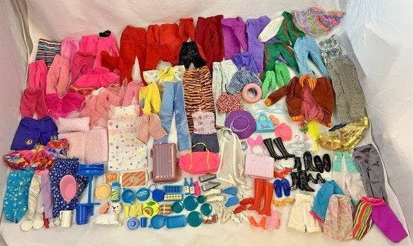 Barbie Kleding Accessoires Schoenen Tassen 80s 90s partij, Overige thema's, Verzenden, Accessoire, Zo goed als nieuw