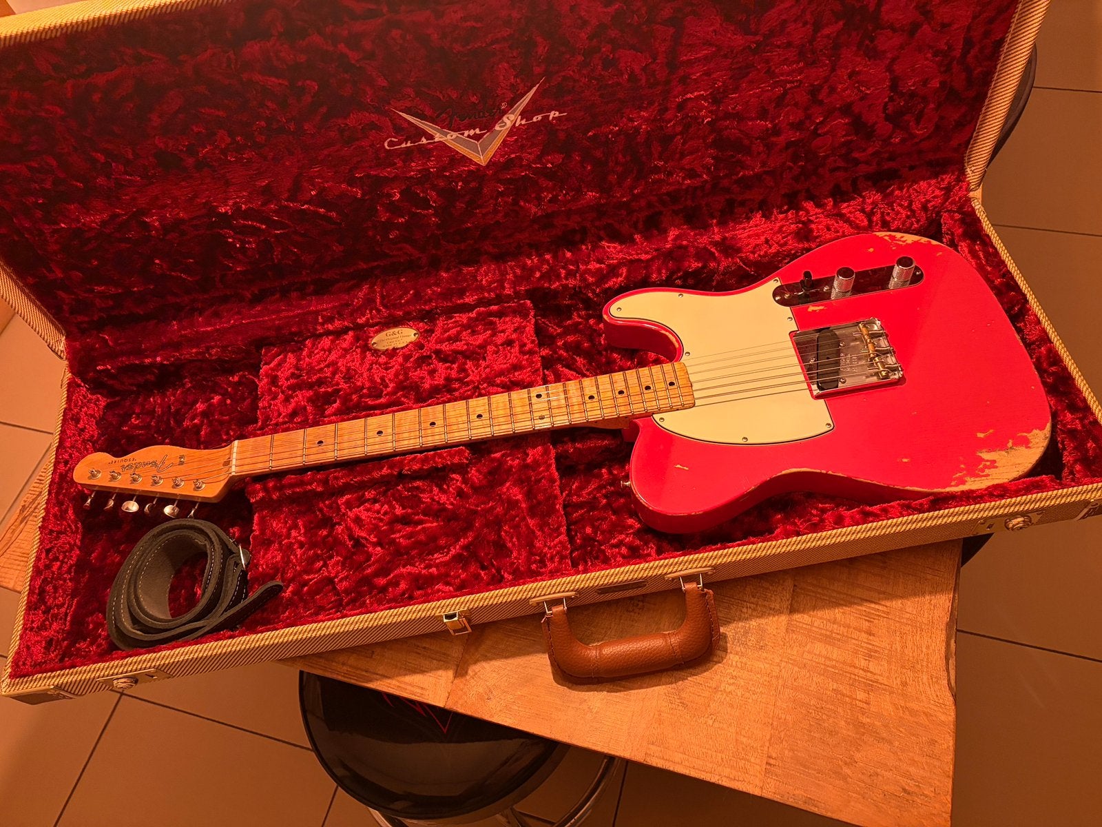 Fender esquire 59 custom shop heavy relic, Musique & Instruments, Enlèvement, Comme neuf, Solid body, Fender