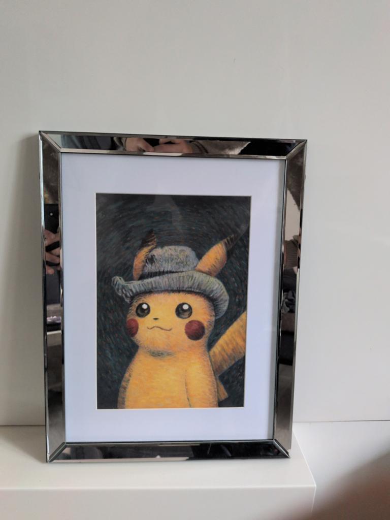 Pokemon Pikachu Van Gogh Gilcèe 30 x 40 cm van Gogh museum, Antiek en Kunst, Kunst | Schilderijen | Modern, Ophalen