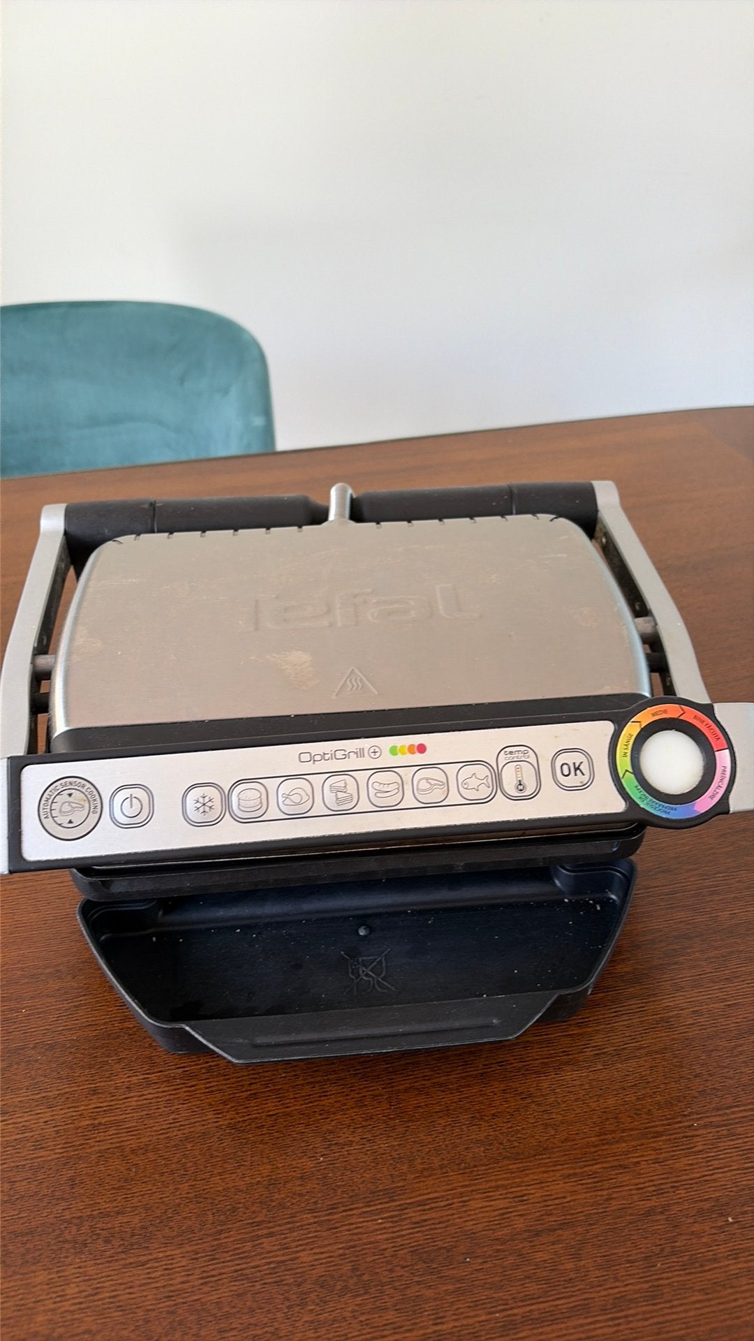 Tefal Optigrill+ GC712D34, Elektronische apparatuur, Contactgrills, Ophalen, Uitneembare platen, Gebruikt
