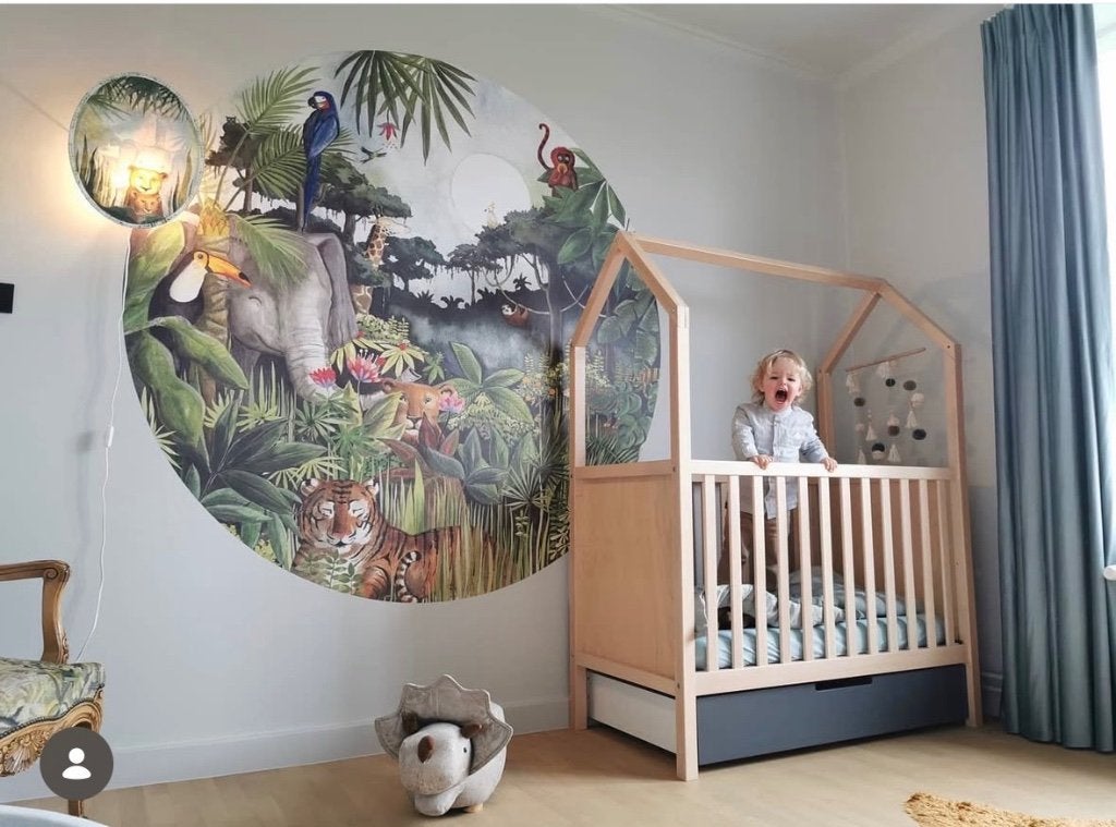 Babybed Bobita First House Naturel, Kinderen en Baby's, Ophalen, Zo goed als nieuw, Minder dan 140 cm, Minder dan 70 cm