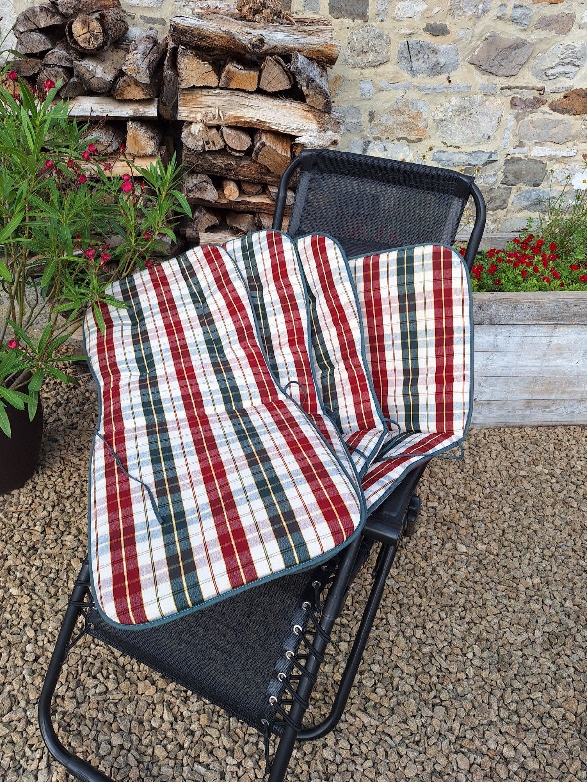 ensemble de 7 coussins pour chaises de jardin., Jardin & Terrasse, Enlèvement
