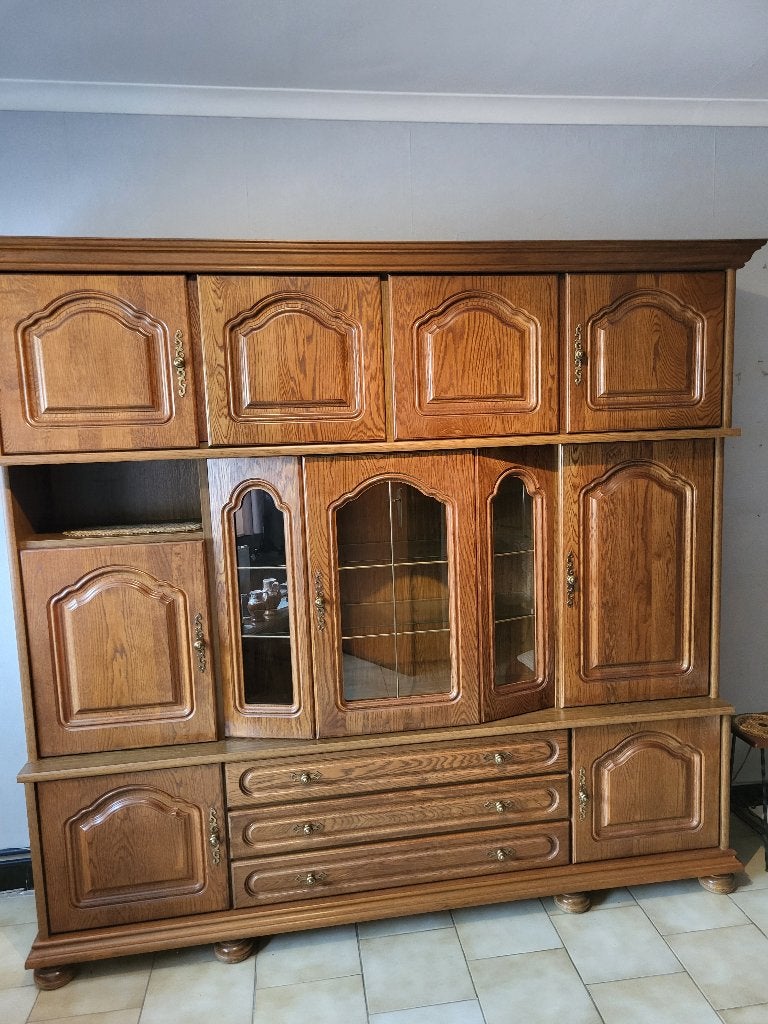 Vitrine kast, Huis en Inrichting, Kasten | Vitrinekasten, Ophalen, Gebruikt, 200 cm of meer, Klassiek