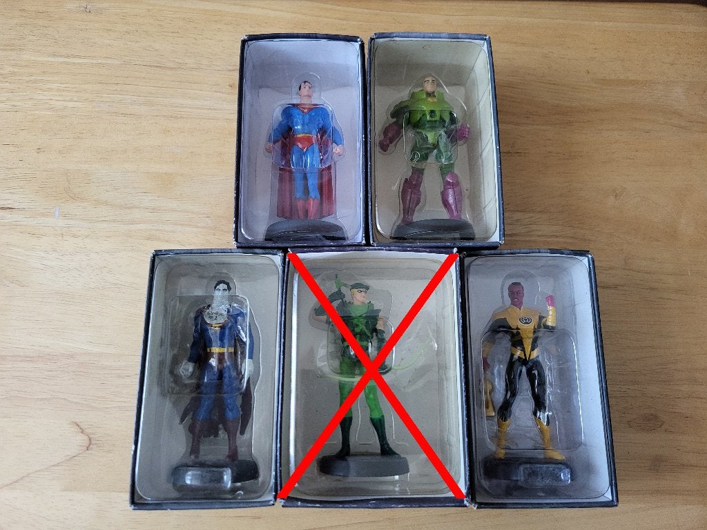Figurines en plomb DC Comics, Ophalen