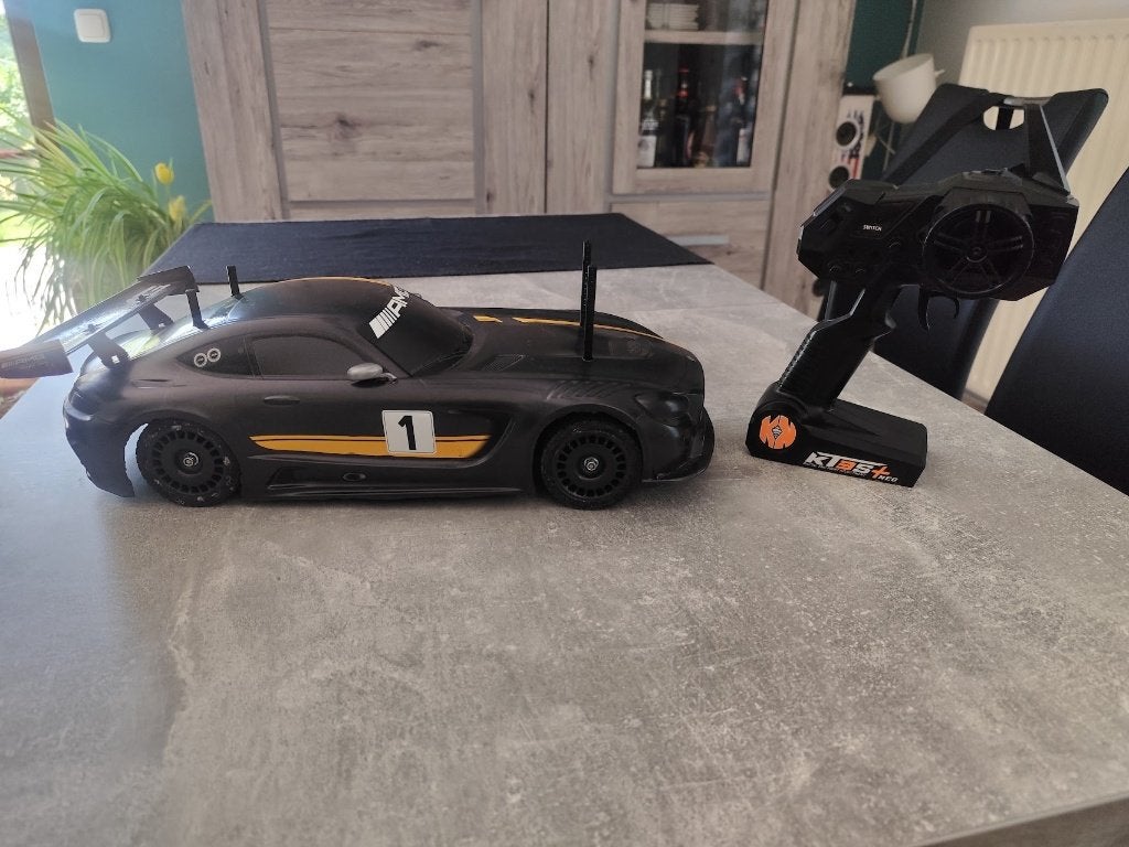 tamiya tt02 mercedes gt, Échelle 1:10, Enlèvement ou Envoi, Voiture on road, Utilisé