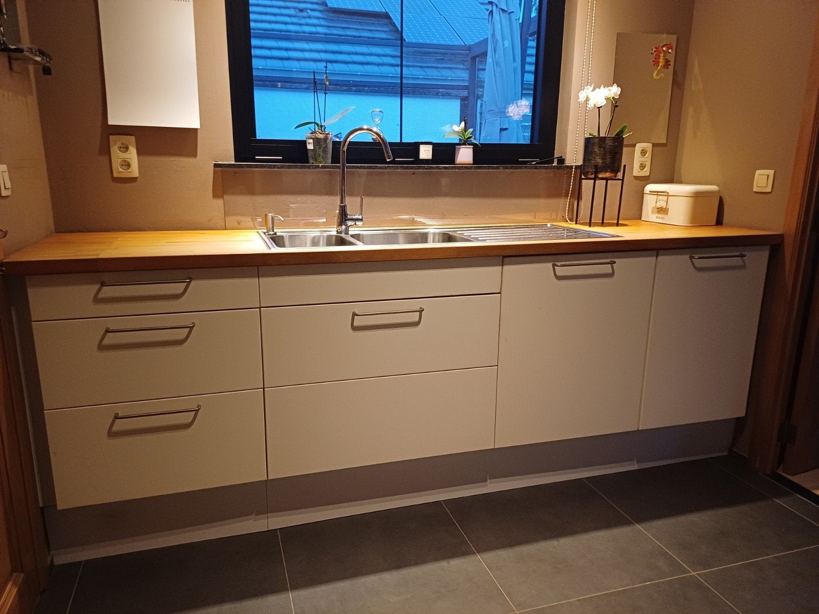 Nette witte IKEA keuken met of zonder toestellen., Ophalen, Gebruikt, Wit, Hout