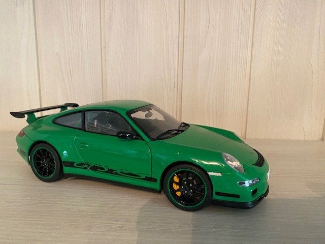 Autoart Porsche 997 GT3RS Vipergreen 1/18, Ophalen of Verzenden, Autoart