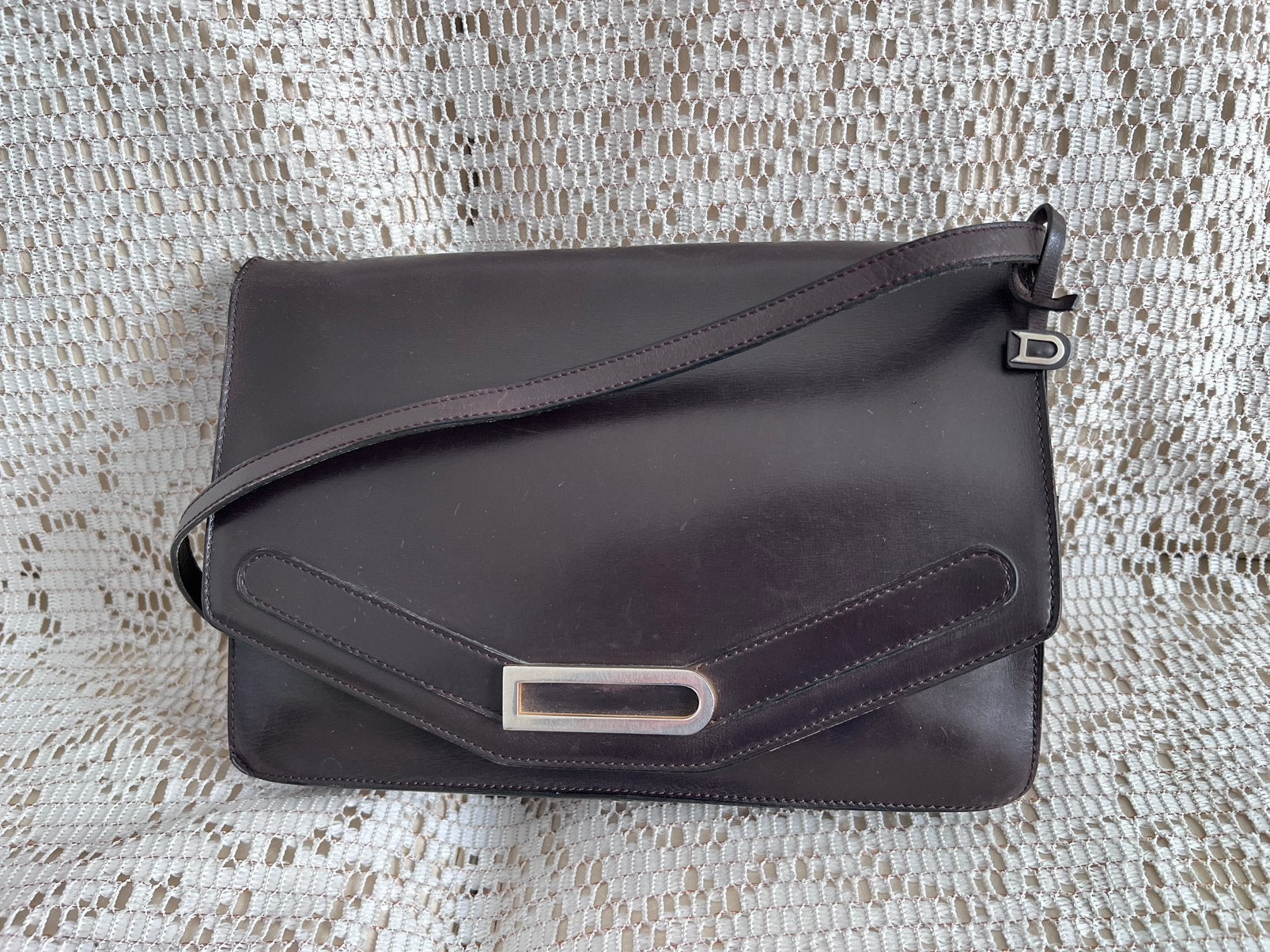 DELVAUX vintage bruine leren tas, Handtassen en Accessoires, Ophalen of Verzenden, Zo goed als nieuw, Leer