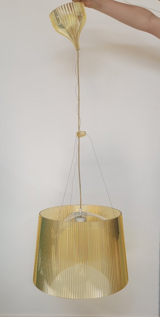 Lampe suspendue Kartell Gê - Design Ferruccio Laviani, Modern - doet denken dar een klassieke kristallen luchter, Comme neuf, Synthétique