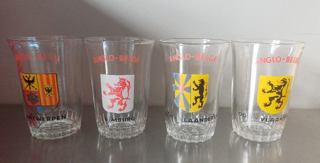 glazen Anglo Belge, Verzamelen, Biermerken, Ophalen of Verzenden