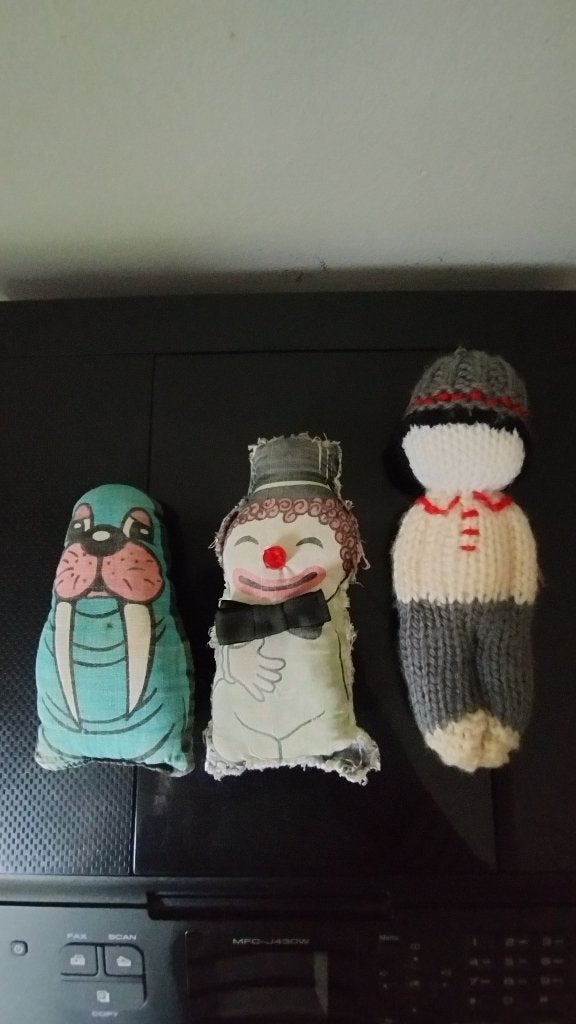 Vintage knuffels Biotex  70 Walrus clown Bobby, Verzamelen, Ophalen of Verzenden, Gebruikt, Overige typen