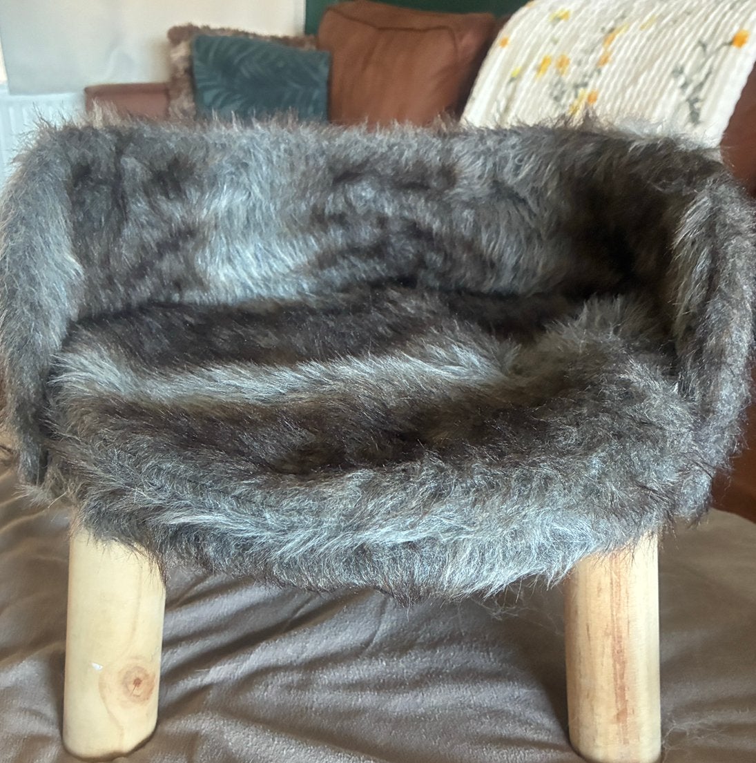 Poezenstoeltje driepoot uitneembaar kussen, Animaux & Accessoires, Paniers pour chats, Enlèvement, Neuf, Peluche