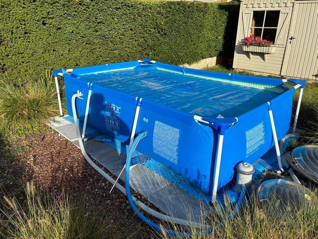 Zwembad inclusief pomp: 3x2x0,75 m., Enlèvement, Utilisé, Couverture de piscine