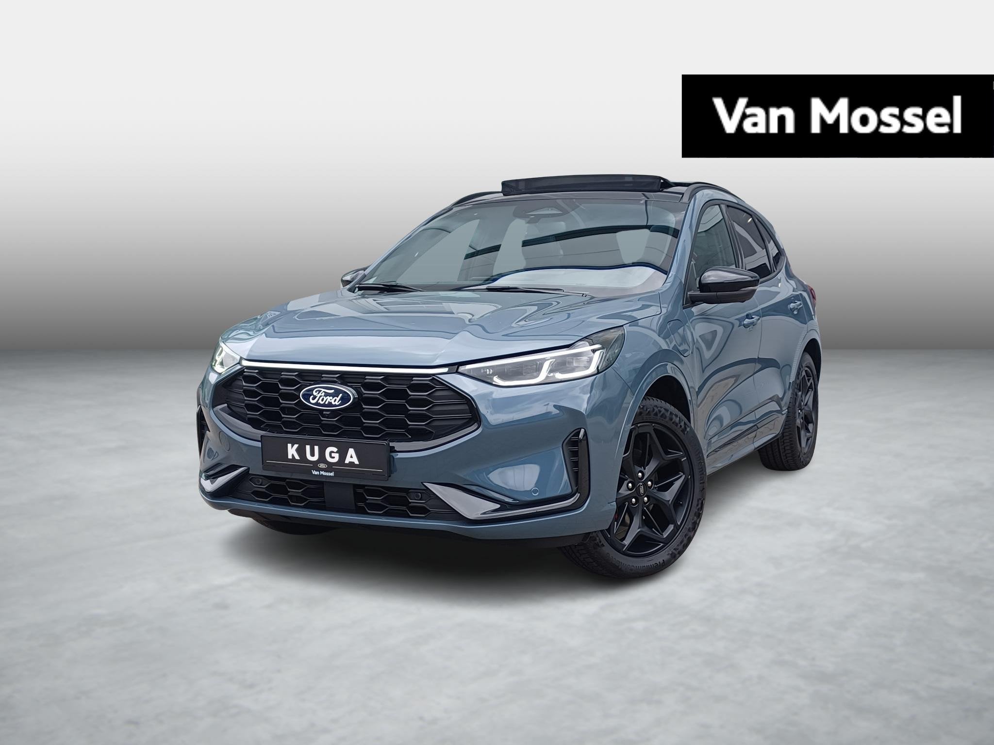 Ford Kuga 2.5i PHEV Aut. 178kW Bluecruise Edition - Pano dak, Auto's, Stof, 4 cilinders, Blauw, Plug-in hybride