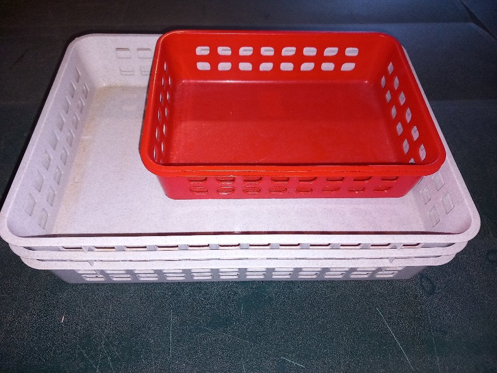 panier plastique, Huis en Inrichting, Woonaccessoires | Schalen en Manden, Ophalen, Gebruikt, Rechthoekig, Mand