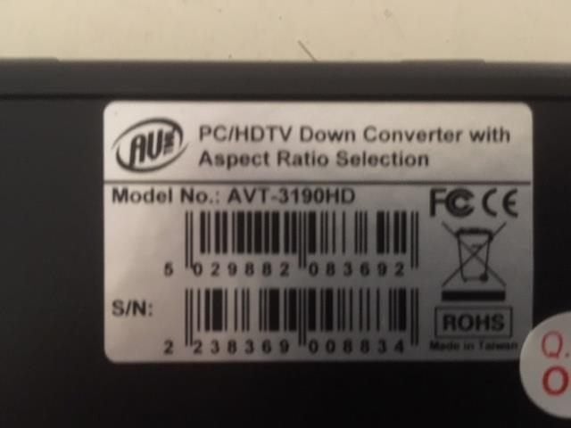 566. AU PC/HDTV down Converter Model: AVT-3190HD, Ophalen of Verzenden, Nieuw