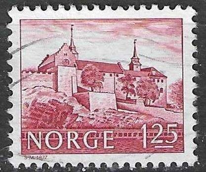 Norvège 1977 - Yvert 695 - Château d'Akershus (ST), Envoi, Norvège, Affranchi