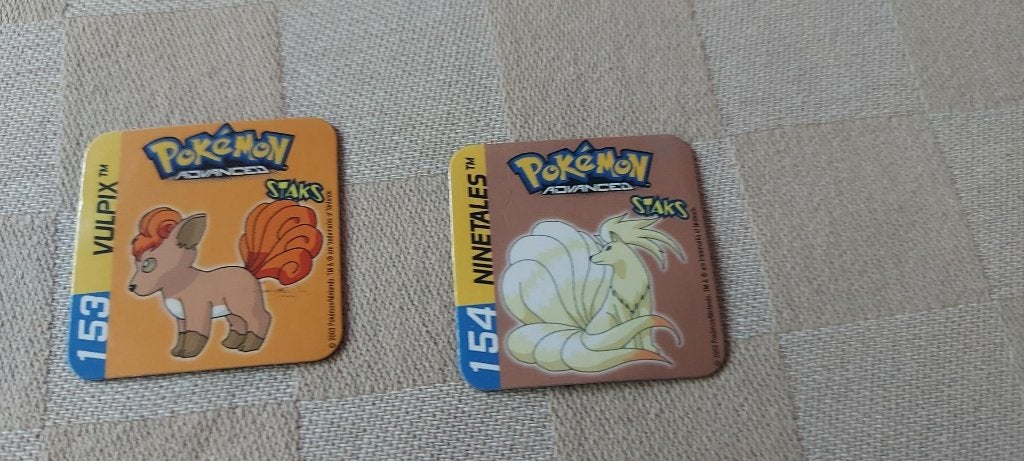 aimants pokemon, bâtonnets à panini Vulpix Ninetales 2003, Enlèvement ou Envoi, Neuf, Autres types