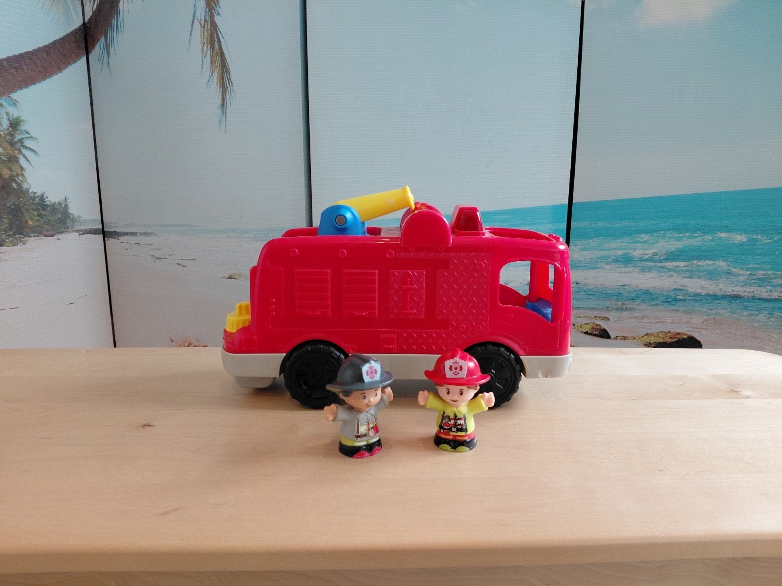Brandweer Fisher-Price, Ophalen, Zo goed als nieuw, Auto, Met licht