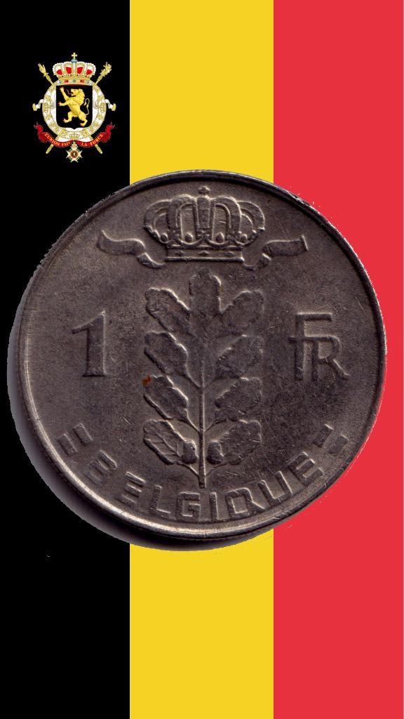 Variante: 1 franc 1976 FR (ligne sous ELGIQUE) - Boudewijn I, Envoi, Monnaie en vrac