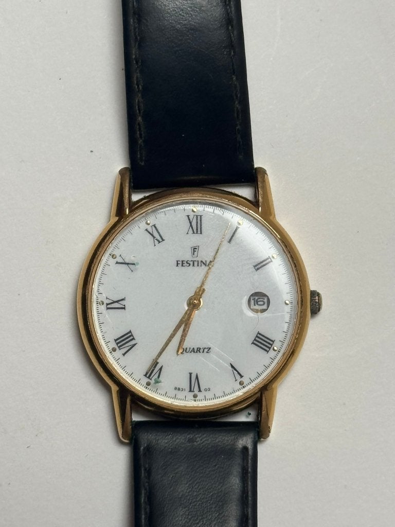 Montre Festina-Quartz vintage classique WORKING, Enlèvement ou Envoi, Montre-bracelet, Avec bracelet