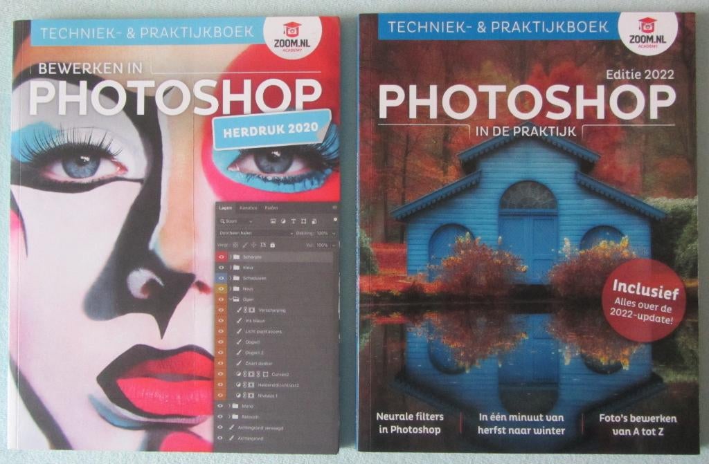 Photoshop-Techniek & Praktijkboek 2020 & 2022 - Zoom NL, Boeken, Ophalen of Verzenden, Zo goed als nieuw, Fotograferen en Filmen