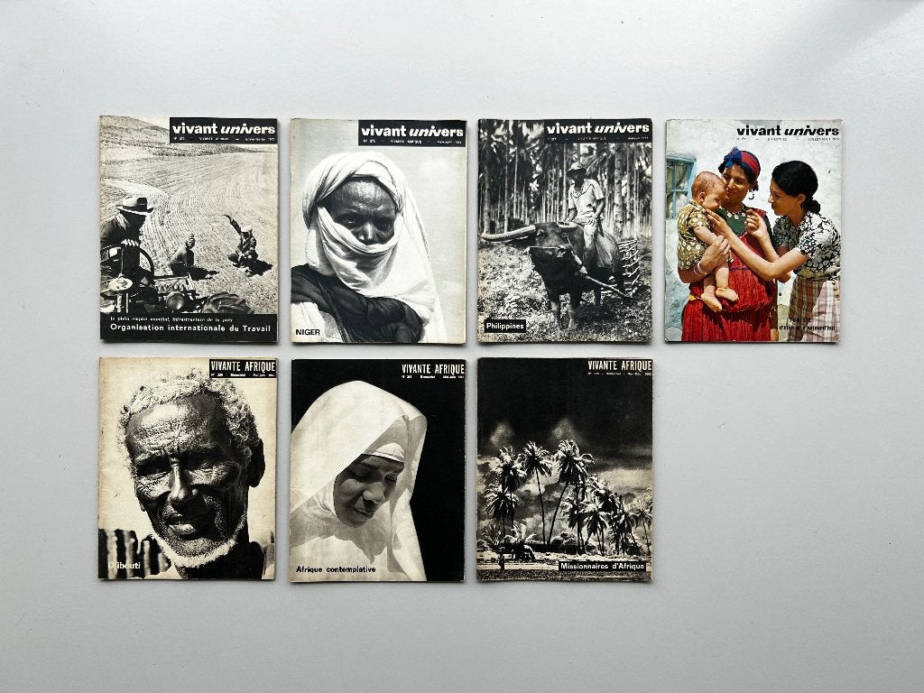 Lot van 7 Vivant Univers / Vivante Afrique – 1967–1974, Boeken, Kunst en Cultuur | Fotografie en Design, Gelezen, Fotografie algemeen