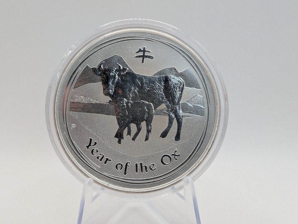 Perth Mint Lunar II - 1oz Zilveren 'Year of the Ox' 2009, Enlèvement ou Envoi, Argent