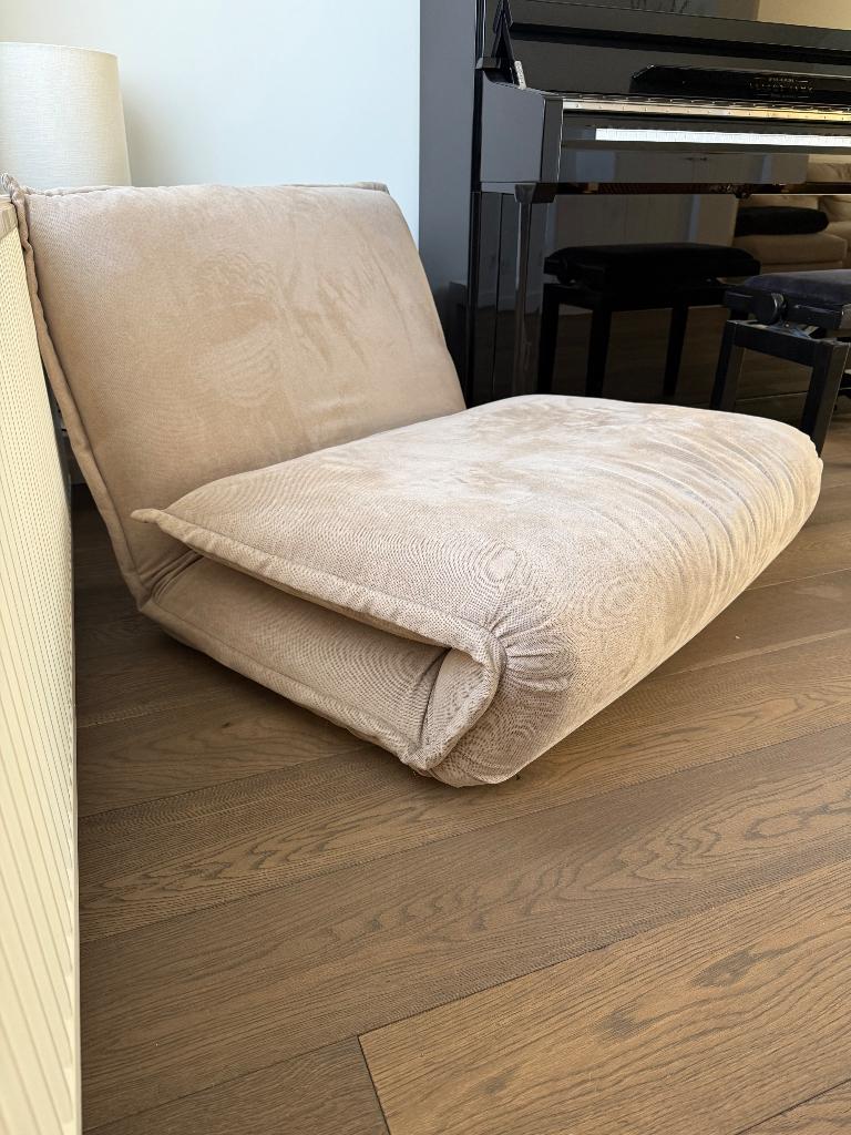Plooizetel, 1-zit, lounge, bed, Huis en Inrichting, Ophalen, Eenpersoons, 75 tot 100 cm, Zo goed als nieuw