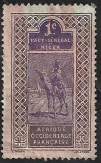 1 Postzegel Opper-Senegal en Niger 1914 Toeareg, Ophalen of Verzenden, Marokko, Postfris