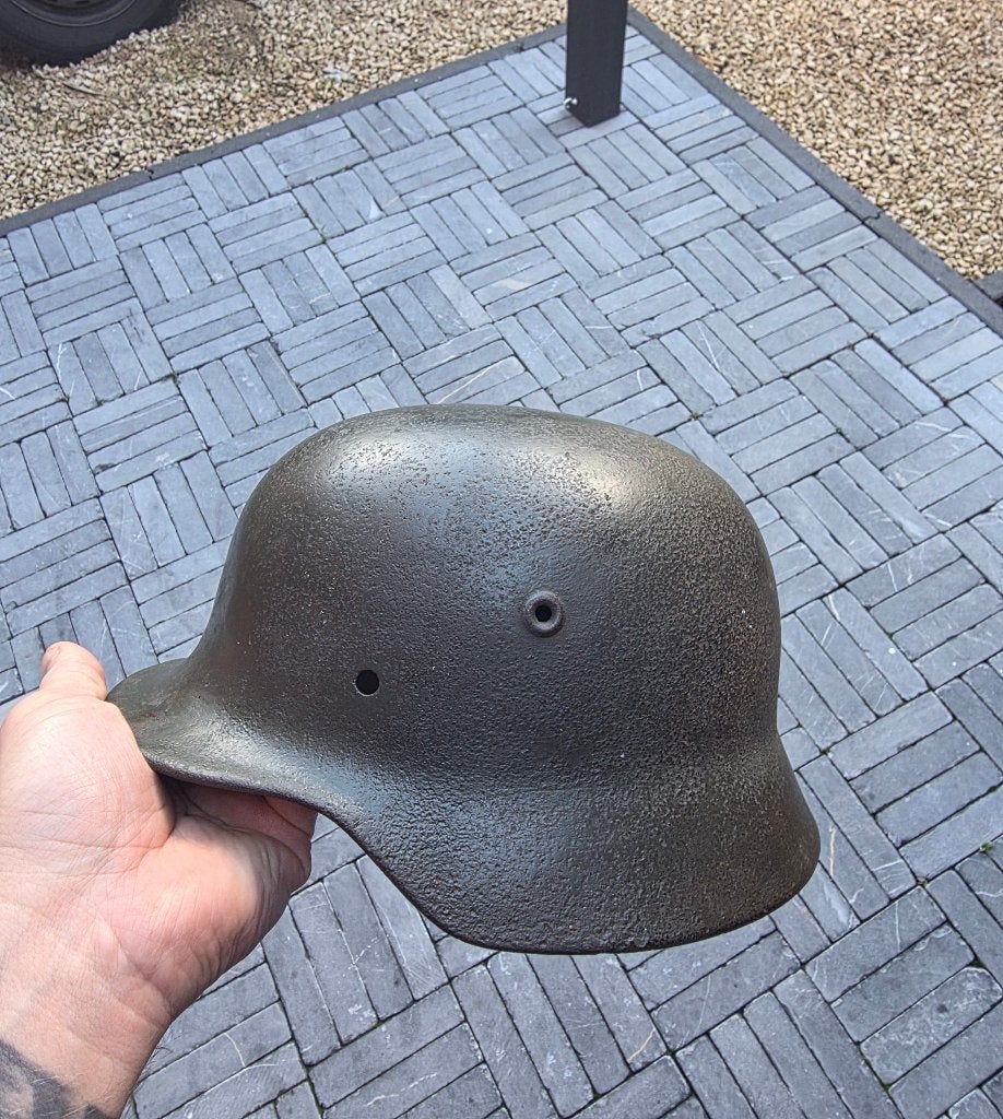 Duitse helm WW2 M40 helmschaal ET64 sd xx (kopie decal), Verzamelen, Ophalen of Verzenden