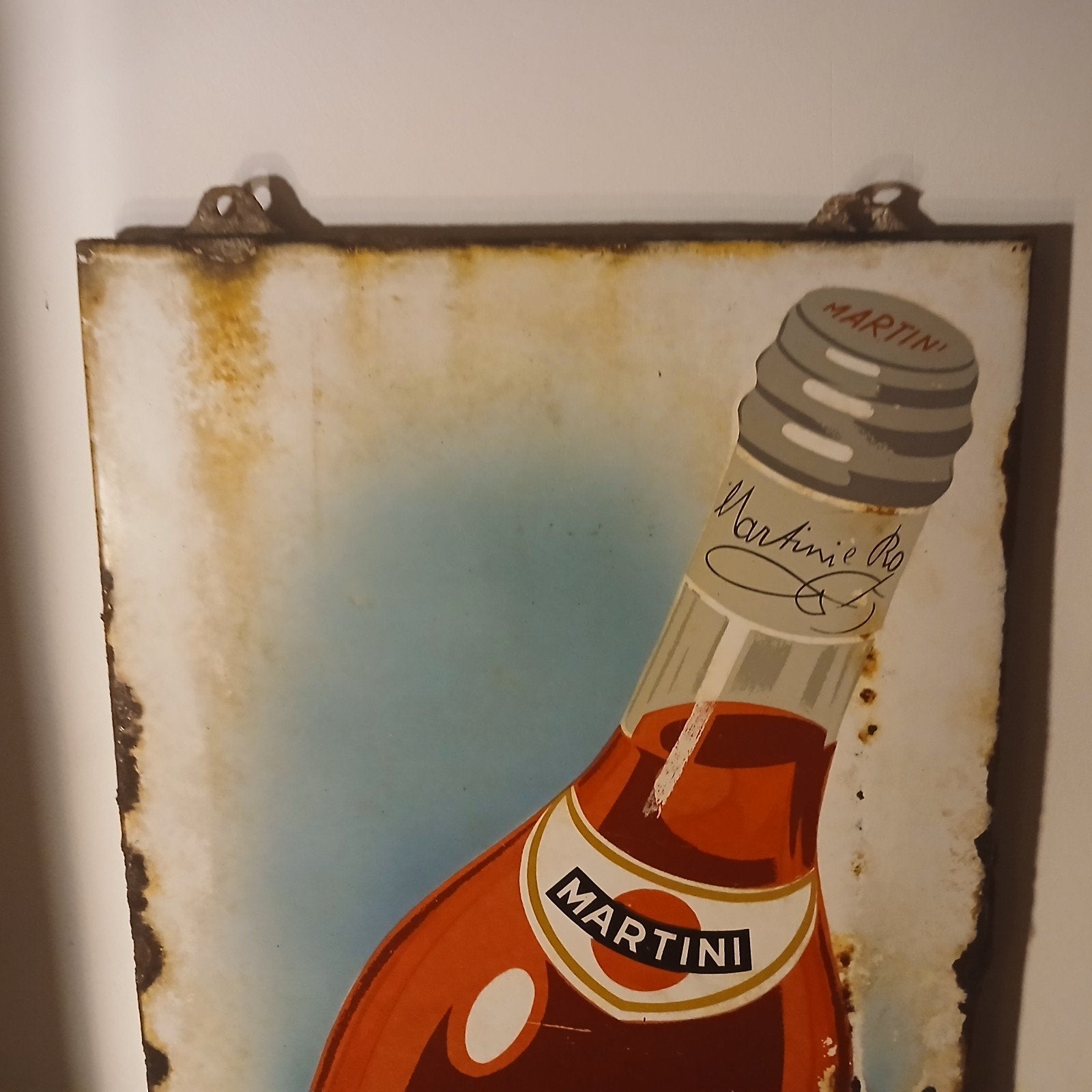emaille reclamebord martini, Ophalen of Verzenden, Reclamebord