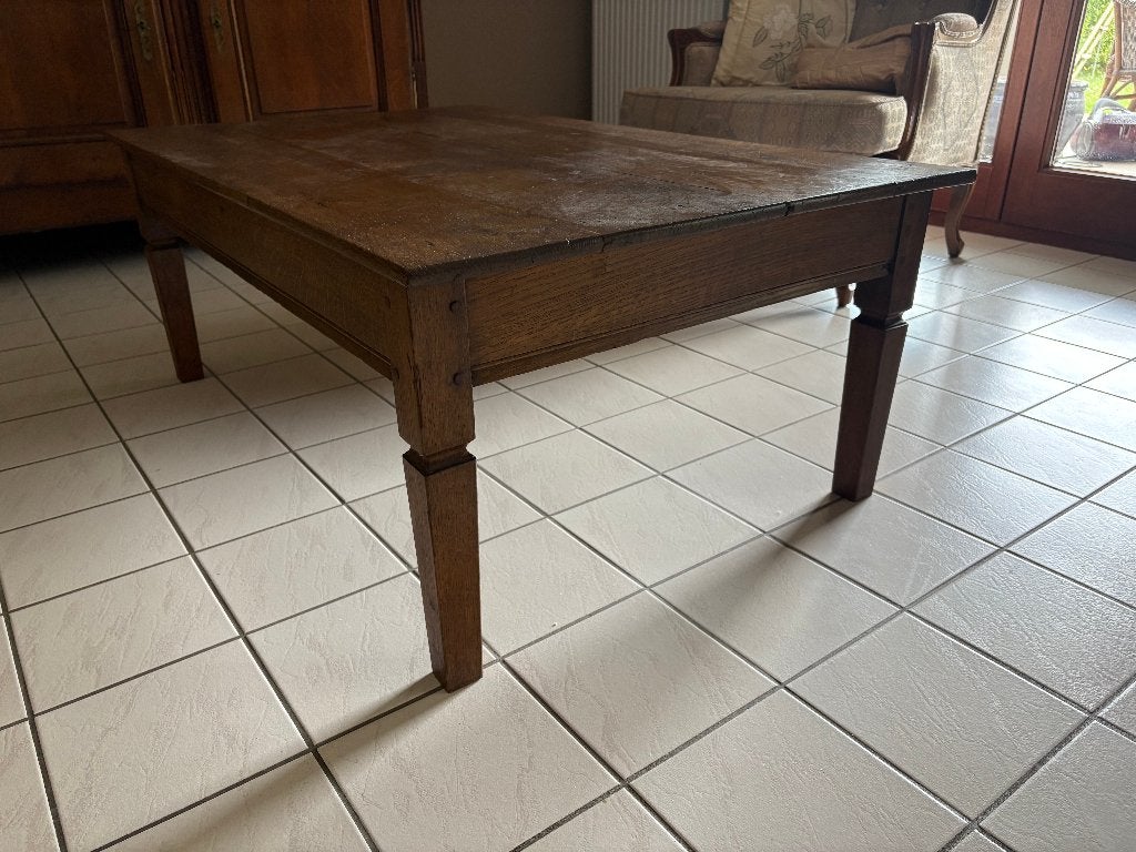 Table basse ancienne en bois massif, Enlèvement