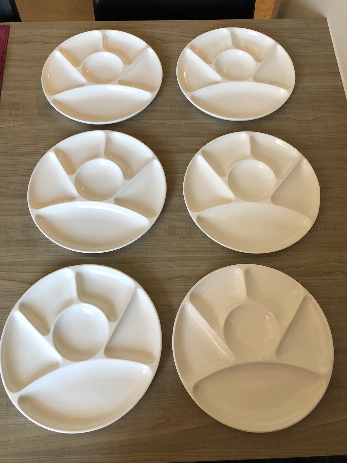 6 assiettes à fondue, Enlèvement, Comme neuf, Assiettes(s)
