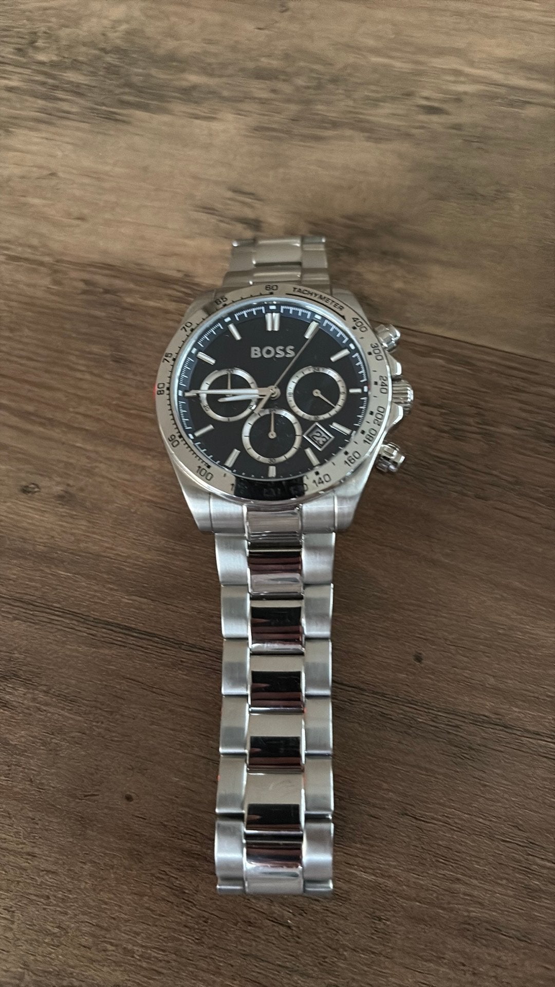 Boss horloge, Handtassen en Accessoires, Horloges | Heren, Overige merken, Staal, Staal, Polshorloge