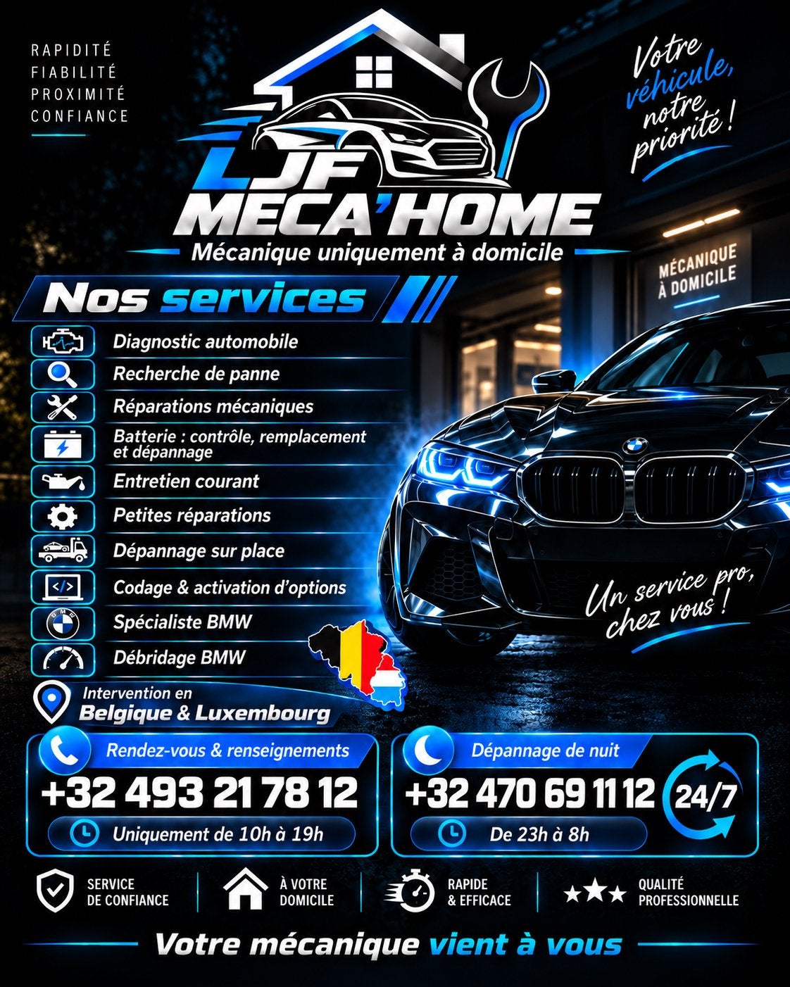LJF MECA’HOME – La mécanique directement chez vous, Enlèvement, Neuf