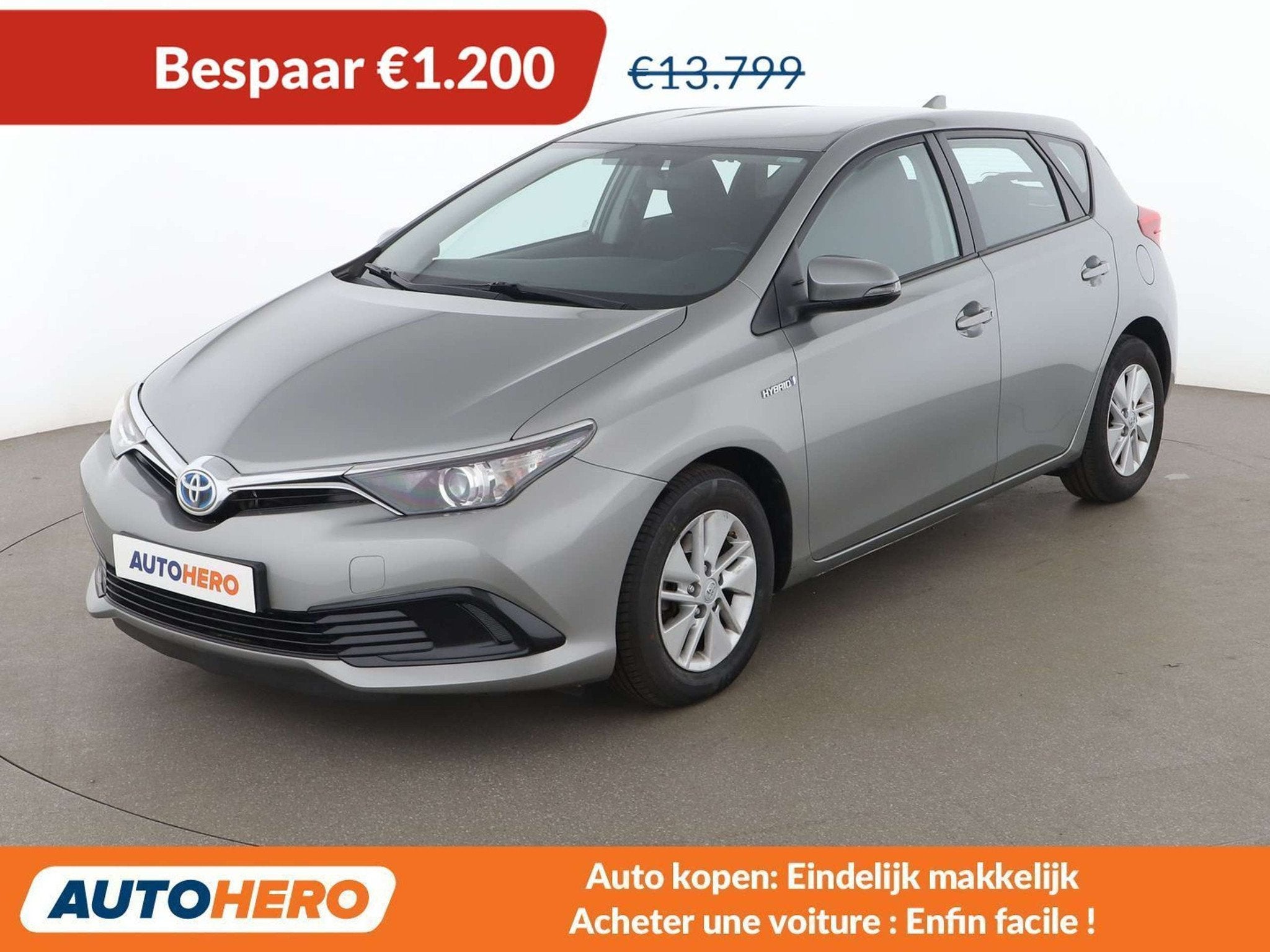 Toyota Auris 1.8 Hybrid Business (bj 2016, automaat), Auto's, Stof, Gebruikt, Zwart, 136 pk